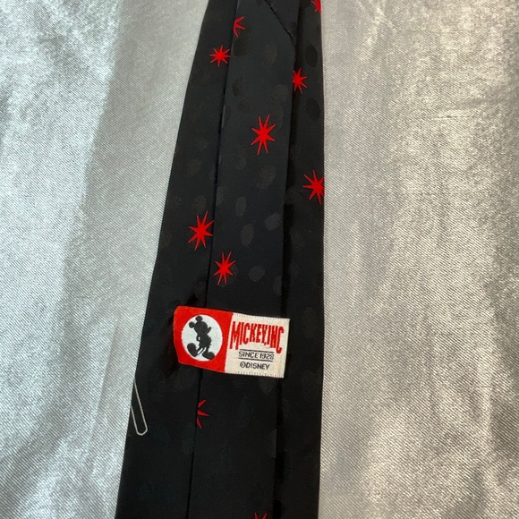Vintage Mickey Inc Disney 100% Silk Tie Magic Hands Hat Pants Black Novelty - Picture 5 of 10